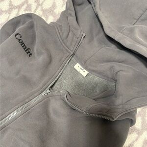 Comfrt Oversized Zip Up Hoodie Gray